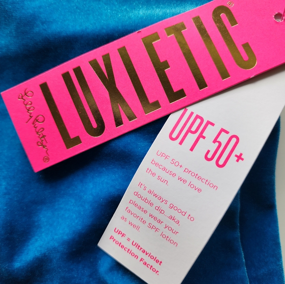 Lilly Pulitzer Weekender Luxletic High Rise Velour Leggings & Cassis Top Set NWT - Picture 11 of 16
